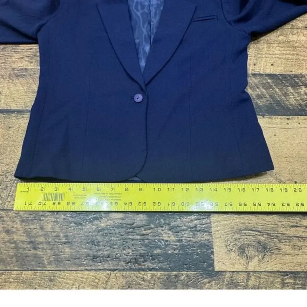 Birnbaum's Navy Blue‎ Professional Skirt Suit Blazer Set Business Office Wear